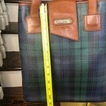 Ralph Lauren Black Watch Coated Canvas Leather Shopper Tote Shoulder Bag Vintage Photo 8