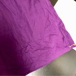 Vintage 70s Embroidered Midi Dress Parrot Bird Floral Oversized Mexican Tropical Purple Photo 6