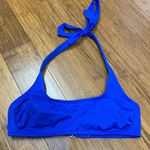 Xhilaration  Women's‎ Textured Ribbed Scoop Neck Halter Bikini Top Blue - Size S Photo 0