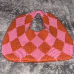 Kopari Pink and Orange Argyle Shoulder Bag Photo 3