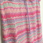 Vintage Womens L Pink Pastel Stripe Crochet Midi Skirt Fairycore Boho Beach Y2K Size L Photo 4