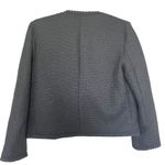 ZARA Black Tweed Double Breasted Open Collarless Blazer Jacket Size XS NWT Photo 6