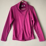 Puma  sz L fuchsia‎ pink diagonal zip sweat coat Photo 0