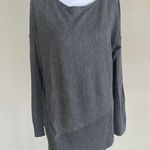 Splendid  Sweater Grey Asymmetrical Dolman Long Sleeve Boat Neck Small Photo 0
