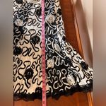 Alberto Makali Black & White Midi A-Line Ribbon Embroidered Skirt Size 4 Photo 8