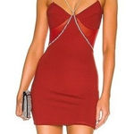 superdown  Jaxie Diamond Strap Mini Dress‎ NWT Size Medium Red Bodycon Photo 0