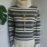 Liz Claiborne Vtg Striped Turtleneck Sweater Photo 0