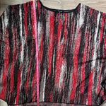 Misook  Knit Draped Poncho Sweater  in Rouge Black XS Photo 8