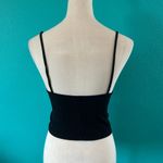 Brandy Melville  John Galt Black Tie Front Spaghetti Strap Crop Top Photo 1