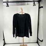Aerie  black brushed fleece long sleeve sweatshirt with side splits size small Photo 10