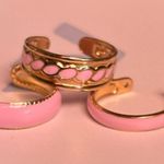 Blush Pink & Gold Toe Ring Set – Intricate & Elegant Designs Photo 1