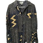 We Be Bop Top Wide Leg Pants Outfit 2 Pc Set Black Tan Beaded Artsy Native Small Photo 1