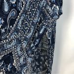 Knox Rose  Blue Paisley Floral Duster Kimono Cardigan S/M Photo 3
