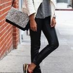 Liz Claiborne  Black Faux Leather Pants Photo 0