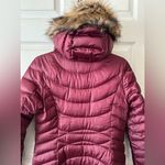 Eddie Bauer  EB650 Women Maroon Faux Fur Removable‎ Hoodie Goose Down Coat Sz XS Photo 9