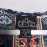 Angie Bohemian Western Print Wide Bell Sleeves Festival Women's Top Size M Photo 3