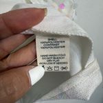 Peach Love California Peach Love White Shimmery Sequin Peplum Blouse Sz M Photo 5