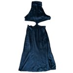 Amanda Uprichard  Women’s Kaye Mini Dress in Ink Navy Blue Silk High Neck Cutout Photo 1