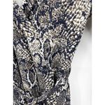 Talbots Women's Faux Wrap Dress V Neck Belt Python Snakeskin Size Medium Photo 5