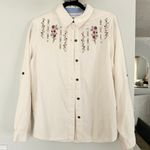 Alfred Dunner   Button-down Shirt with Floral Embroidery Photo 0