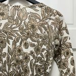 Charlotte V Neck Gem Button Down Neutral Floral Cardigan Photo 9