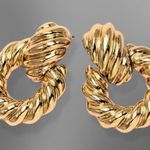 CLT Boutique Chunky Twist Like Earrings Screw Photo 1