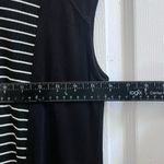 Chico's Travelers Black Front White Stripes Slinky Pullover Dress Size Medium Photo 4