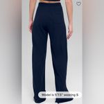 Alo Yoga NWT Muse Wide Leg Pants Navy Blue Relax Fit Size S Front Pockets Photo 2