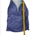 Tommy Hilfiger | NWT | Small | Harbor Blue V-Neck Shirred Halter Swim Tankini Photo 6