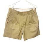 MCM  Women's Meta Safari Shorts In Khaki Front Pockets Tan 16” Photo 0