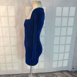 Abyss By Abby Jalia long sleeve blue shiny bodycon mini dress size xs Photo 7