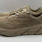 Hoka  One Clifton L Suede Unisex Men's 9.5 Women's 10.5 Brown Beige Running Shoes Photo 0