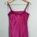 House of Harlow 1960 Satin Midi Slip Dress Women Medium Pink Slit Cocktail Party Photo 10