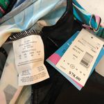 Swim Solutions Tankini Top Tiered Bust Support Palm Print Blue Pink 12 Photo 6