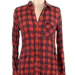 Abercrombie & Fitch Vintage Y2K Plaid Button Down Blouse Moose Logo Size M Photo 0