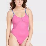 Colsie -Womens-Mesh-Pink-Bodysuit-Thong- Photo 0