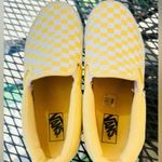Vans  Classic missy  5.0 Checkered Sneaker Shoes Yellow And White Fabric Photo 5