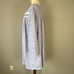Eileen West Blue Floral Cotton Jersey Knit Nightgown Plus Size 2X Long Sleeve Photo 4