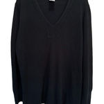 JMS Black V Neck Knit Sweater Long Sleeve Size 3XL Soft Acrylic Photo 0