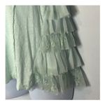 Anthropologie  Lilka Mint Green Knit Tank Top Lace Ruffle Trim Small Photo 7