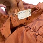 ASOS Off The Shoulder Coquette Voile Mini Dress With Lace Photo 7