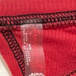 Free People My Time Animal Print Crossover Cutout Red Trim Thumbhole Size Medium Photo 6