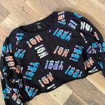 Forever 21 Graphic Yes No Crop Top Sweater Size Medium Photo 5