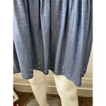 Derek Lam 10 crosby Chambray Denim Grommet Hem Bell Sleeve Mini Shirt Dress 0 Photo 4