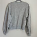 AGOLDE  Gray V Neck Sweatshirt Balloon Sleeves Pullover Size Small Photo 4