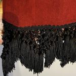 INA Burgundy Sleeveless Top with Black Lace Hem Photo 4