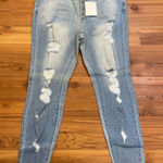 KanCan Button Fly Distressed High Rise Super Skinny Jeans KC7310L Women’s 2X New Blue Photo 0