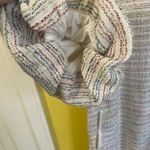 Loft NWOT Pastel Striped Dress with Eyelet Ruffle Sleeves Photo 1