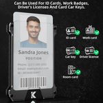  Metal Wallet for Men Minimalist Wallet with Clear ID Card Holder Slim RFID Blocking Front Pocket Carbon Fiber Wallet Money Clip Tactical Wallet Gift for Men Photo 1