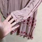 byTiMo pink red embroidered long sleeve Broderie Anglaise Dress Photo 5